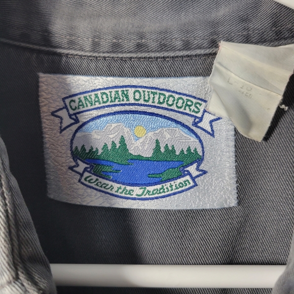 Mens Canadian Outdoors Heavy Long Sleeve Button front Shirt Fits Like an Xl - Picture 6 of 8